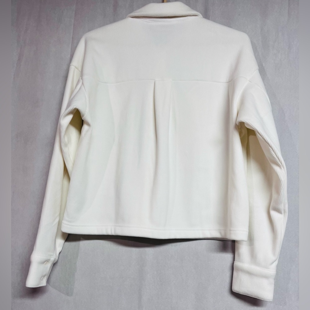 Mondetta Women's White Corduroy Ribbed Cropped Jacket Size Medium NWOT - Picture 5 of 5